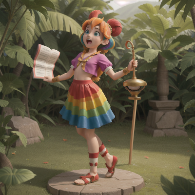 Image For Post Anime, singing, circus, rainbow, jungle, ancient scroll, HD, 4K, AI Generated Art