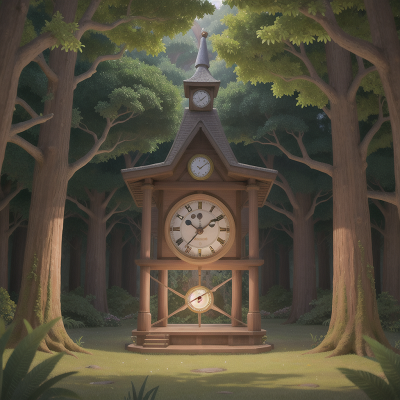 Image For Post Anime, museum, enchanted forest, volcano, enchanted mirror, clock, HD, 4K, AI Generated Art