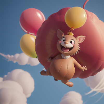 Image For Post Anime, laughter, balloon, tornado, queen, kangaroo, HD, 4K, AI Generated Art