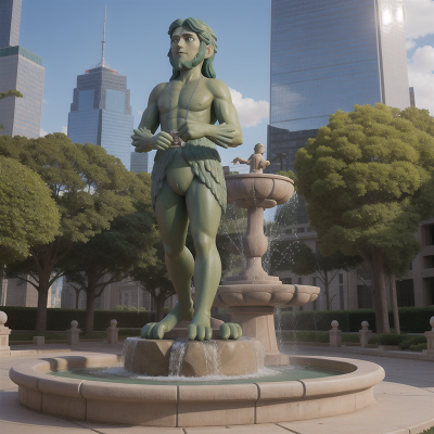 Image For Post Anime, fountain, museum, sasquatch, crystal, skyscraper, HD, 4K, AI Generated Art