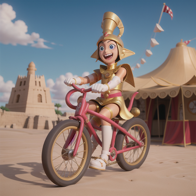 Image For Post Anime, pharaoh, circus, bicycle, invisibility cloak, laughter, HD, 4K, AI Generated Art