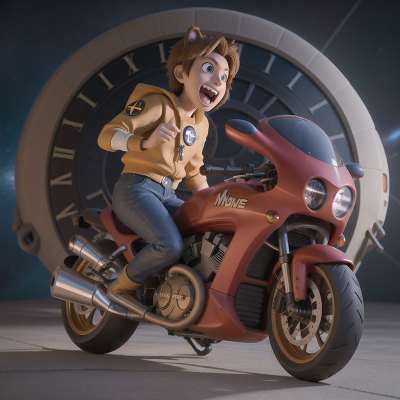 Image For Post Anime, key, space shuttle, motorcycle, clock, werewolf, HD, 4K, AI Generated Art