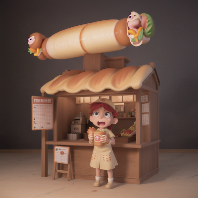 Image For Post Anime, map, crying, confusion, hot dog stand, chimera, HD, 4K, AI Generated Art