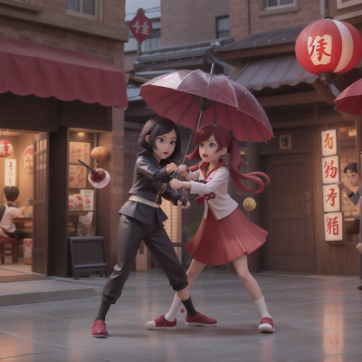 Image For Post Anime, umbrella, fighting, bubble tea, sushi, betrayal, HD, 4K, AI Generated Art