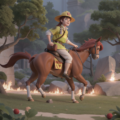 Image For Post Anime, centaur, museum, island, firefighter, hail, HD, 4K, AI Generated Art