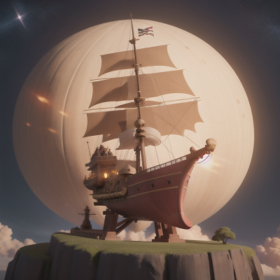 Image For Post Anime, princess, thunder, alien planet, knights, pirate ship, HD, 4K, AI Generated Art