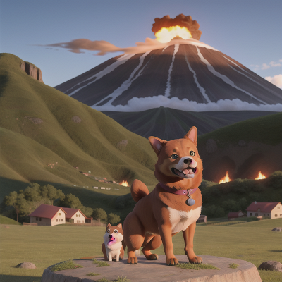 Image For Post Anime, dog, singing, teacher, volcano, farmer, HD, 4K, AI Generated Art