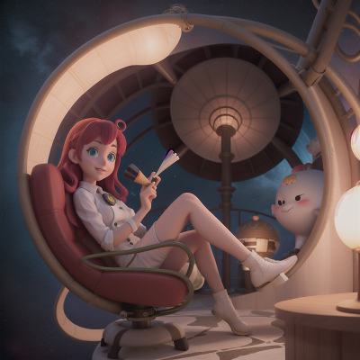 Image For Post Anime, villain, zookeeper, telescope, space, ice cream parlor, HD, 4K, AI Generated Art