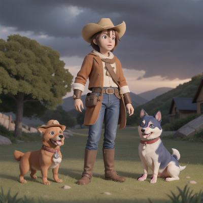 Image For Post Anime, hail, cowboys, treasure, artificial intelligence, dog, HD, 4K, AI Generated Art