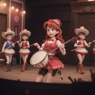 Image For Post Anime, romance, drum, holodeck, circus, violin, HD, 4K, AI Generated Art