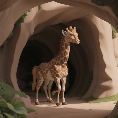 Image For Post Anime, giraffe, cave, shield, griffin, bicycle, HD, 4K, AI Generated Art