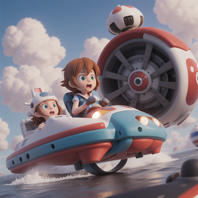 Image For Post Anime, hovercraft, spaceship, sled, failure, bravery, HD, 4K, AI Generated Art