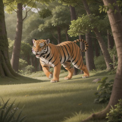 Image For Post Anime, tiger, scientist, bicycle, tribal warriors, forest, HD, 4K, AI Generated Art