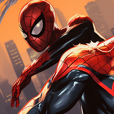 Image For Post | Two Spidermans perched on a satellite, prominence on the shimmering cityscape and the night sky. matching spiderman pfp for friends pfp for discord. - [matching spiderman pfp, aesthetic matching pfp ideas](https://hero.page/pfp/matching-spiderman-pfp-aesthetic-matching-pfp-ideas)