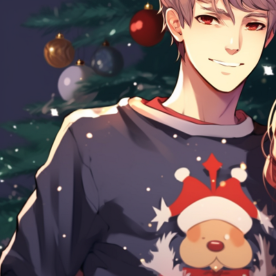 Image For Post | Two characters in matching Christmas sweaters, rich colors and detailed patterns. trendy matching christmas pfp pfp for discord. - [matching christmas pfp, aesthetic matching pfp ideas](https://hero.page/pfp/matching-christmas-pfp-aesthetic-matching-pfp-ideas)