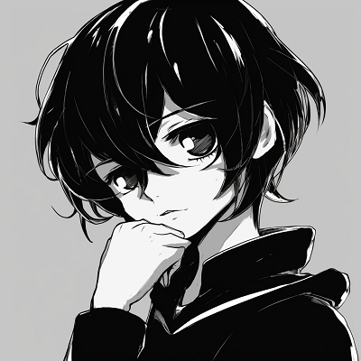 Image For Post | Vintage manga character profile picture showcasing the simplistic art style and bold lines. classic black and white anime pfp - [Black and white anime pfp](https://hero.page/pfp/black-and-white-anime-pfp)