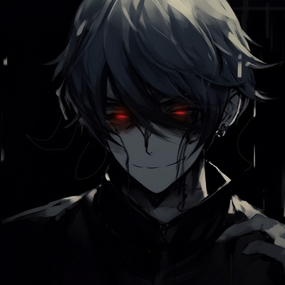 Image For Post | Kaneki partially covered in shadows, placing emphasis on his striking red ghoul eye and white hair. dark anime pfp gifsHD, free download - [Dark Anime PFP](https://hero.page/pfp/dark-anime-pfp)