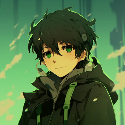 Image For Post | Anime profile picture in soothing forest shades, unique blend of pastel and vibrant colors. moss green anime pfp selections - [Green Anime PFP Universe](https://hero.page/pfp/green-anime-pfp-universe)