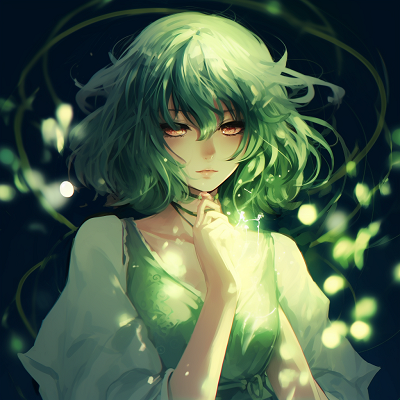 Image For Post | A soft-focus depiction of a fairytale anime character with layered green attire and ethereal aura. animated green anime pfp artwork - [Green Anime PFP Universe](https://hero.page/pfp/green-anime-pfp-universe)