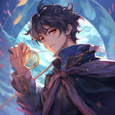 Image For Post | A side profile of a male anime magician, visible intricate jewelry, and magic aura enveloping him. mystical male anime pfp - [Male Anime PFP Hub](https://hero.page/pfp/male-anime-pfp-hub)