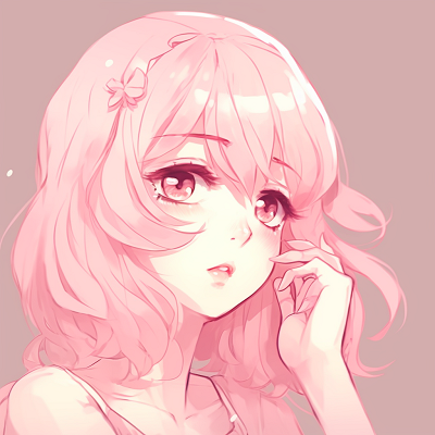 Image For Post | Playful anime girl showing a joyful expression, her pink hair styled in voluminous curls. cute pink anime pfps for girls - [Pink Anime PFP](https://hero.page/pfp/pink-anime-pfp)