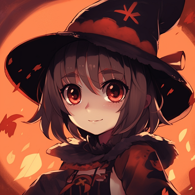 Image For Post | Close-up of a little anime girl in a witch costume, featuring sparkling eyes and a vibrant palette. adorable halloween anime pfp - [Halloween Anime PFP Collection](https://hero.page/pfp/halloween-anime-pfp-collection)
