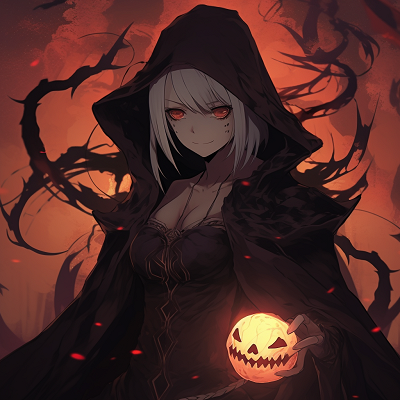 Image For Post | Anime ghost character with enchanting eyes, ethereal glow and cool colors. anime halloween pfp style - [Anime Halloween PFP Collections](https://hero.page/pfp/anime-halloween-pfp-collections)