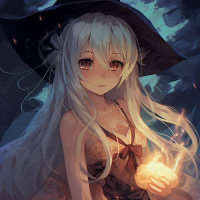 Image For Post | An anime girl happily clutching Halloween candies, with vibrant colors and a joyful expression. anime girl halloween pfp - [Anime Halloween PFP Collections](https://hero.page/pfp/anime-halloween-pfp-collections)