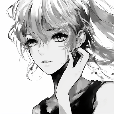 Image For Post Monochrome Maiden - black and white anime female profile picture