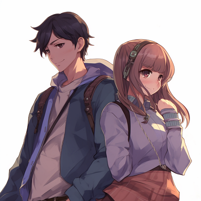 Image For Post | An anime couple ready for battle together, intense colors and focus on their armor and weapon details. adventure-focused couple anime pfp - [Couple Anime PFP Themes](https://hero.page/pfp/couple-anime-pfp-themes)