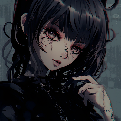 Image For Post | An enigmatic anime girl wearing a hood, grainy texture and dark aesthetic. grunge anime pfp for girls - [Grunge Anime PFP](https://hero.page/pfp/grunge-anime-pfp)