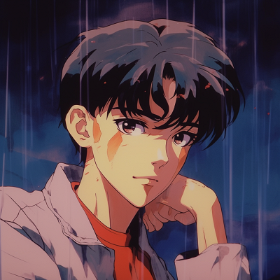Image For Post | Shinji with LCL tears, deep red accents, and intense expressions 90s anime pfp boy aesthetic - [90s anime pfp universe](https://hero.page/pfp/90s-anime-pfp-universe)
