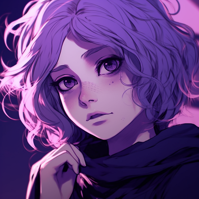 Image For Post | Portrait of a serene anime girl with purple hair and soft shading. anime purple pfp inspirations pfp for discord. - [Anime Purple PFP Collection](https://hero.page/pfp/anime-purple-pfp-collection)
