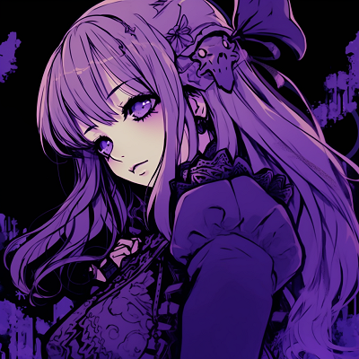 Image For Post | Close-up of anime character's eyes with vibrant purple shades, showing Gothic Lolita styling unique anime purple pfp concepts pfp for discord. - [Anime Purple PFP Collection](https://hero.page/pfp/anime-purple-pfp-collection)