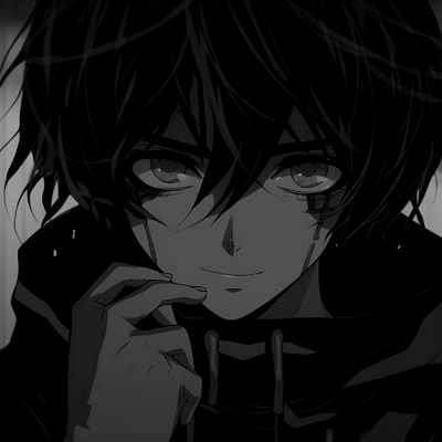Image For Post | A male anime character in a mysterious stance with emphasized dark hues and contrasts. anime black aesthetic pfp pfp for discord. - [Anime Black PFP](https://hero.page/pfp/anime-black-pfp)