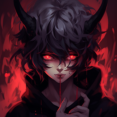 Image For Post | Close-up of a demonic boy's intense glare, focus on the eyes with a sinister red glow. boys' demonic anime pfp pfp for discord. - [demonic anime pfp](https://hero.page/pfp/demonic-anime-pfp)