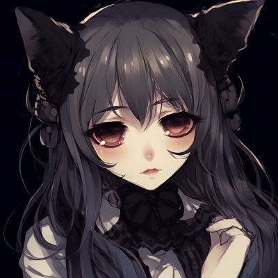 Image For Post | Character has spider web accessories, detailed linework against a dark color palette. adorable goth anime girl pfp pfp for discord. - [Goth Anime Girl PFP](https://hero.page/pfp/goth-anime-girl-pfp)