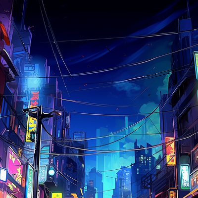 Image For Post Neon Urban Nights High Rise View - Wallpaper