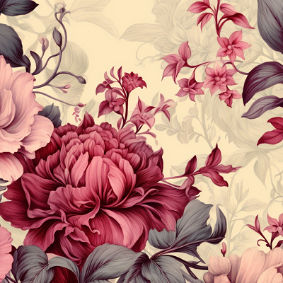 Image For Post Vintage Floral Motifs Wallpaper - Wallpaper