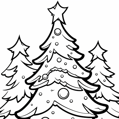 Image For Post Frosty Christmas Tree Spectacle - Printable Coloring Page