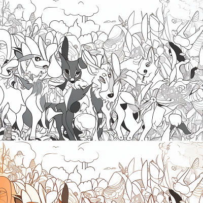 Image For Post Detailed Portraits of Eevee Evolutions - Wallpaper