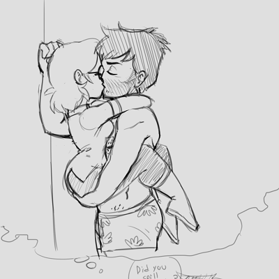 Image For Post | I'm bad at drawing sexy scenes but I really wanted to draw Joe cradling Joyce against the wall.