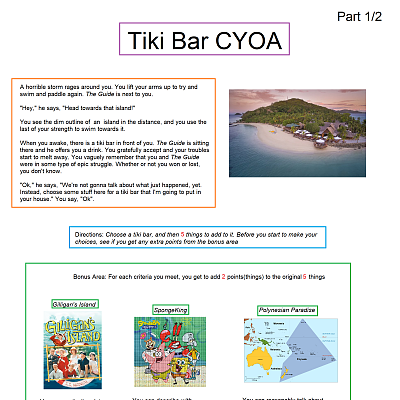 Image For Post The Tiki Bar CYOA
