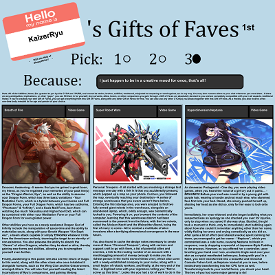 Image For Post KaizerRyu's Gifts of Faves Collection