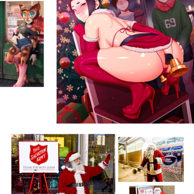 Image For Post | Requesting Cooch doing like Juri Han on the right there, like one of those salvation army Santas asking for donations with a bell, but lewd.