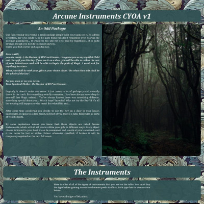 Image For Post Arcane Instruments CYOA v1 by Mikipedio