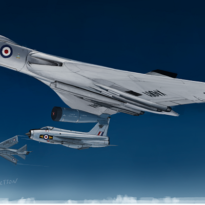 Image For Post Avro Vulcan escorted by English Electric Lightnings