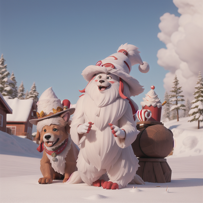 Image For Post Anime, yeti, wizard's hat, school, circus, dog, HD, 4K, AI Generated Art