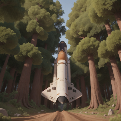 Image For Post Anime, forest, anger, desert, success, space shuttle, HD, 4K, AI Generated Art