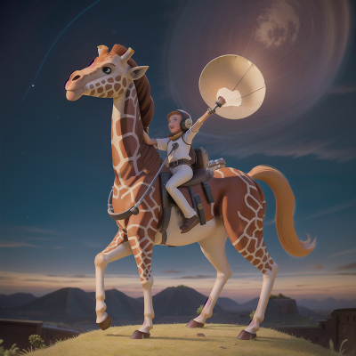 Image For Post Anime, cathedral, centaur, giraffe, musician, astronaut, HD, 4K, AI Generated Art